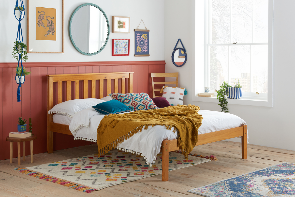 Denver Double Bed Pine | Birlea