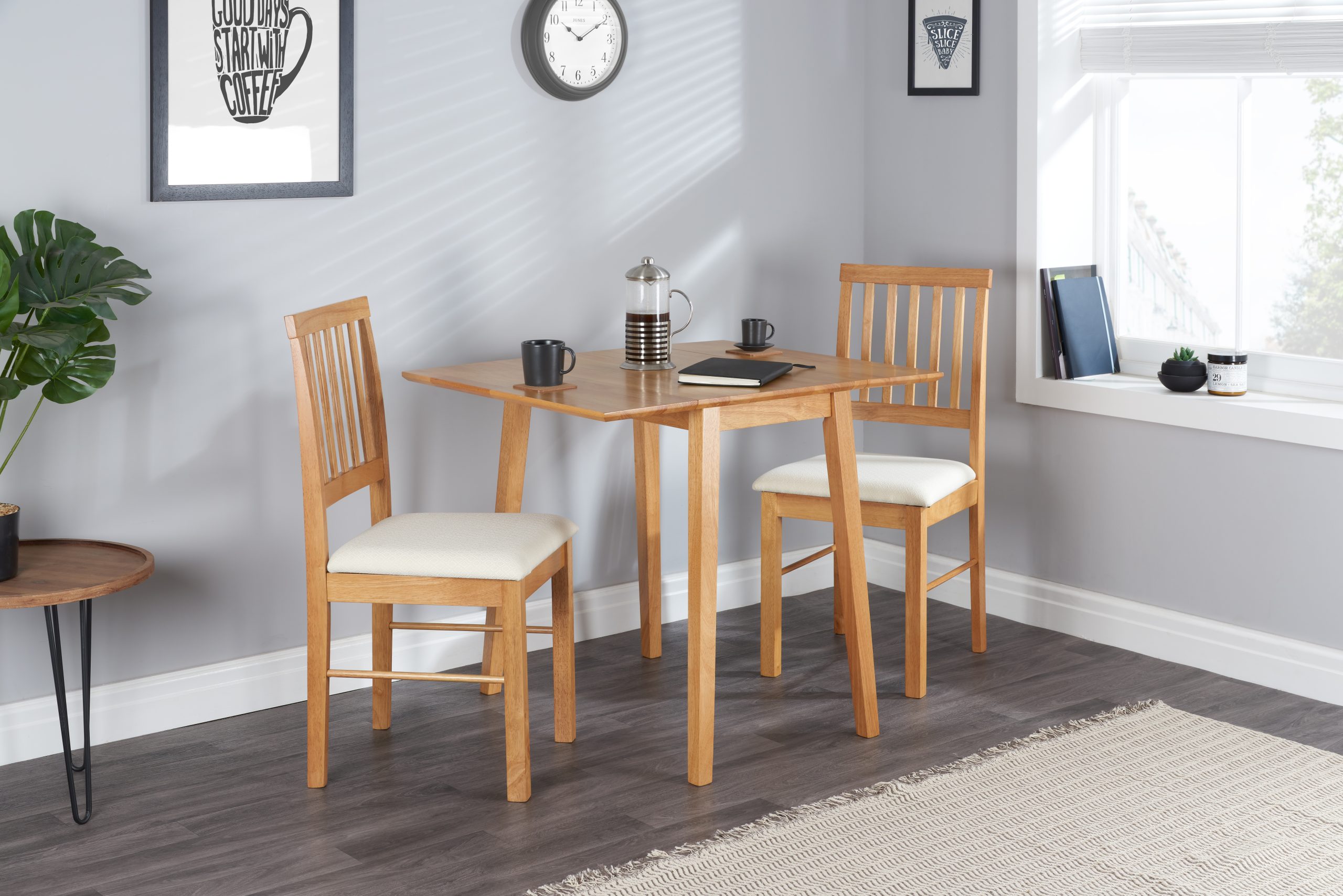 Drop Leaf Dining Set Oak Birlea