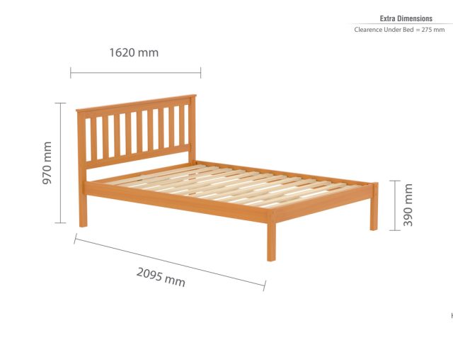 Denver King Bed Pine | Birlea