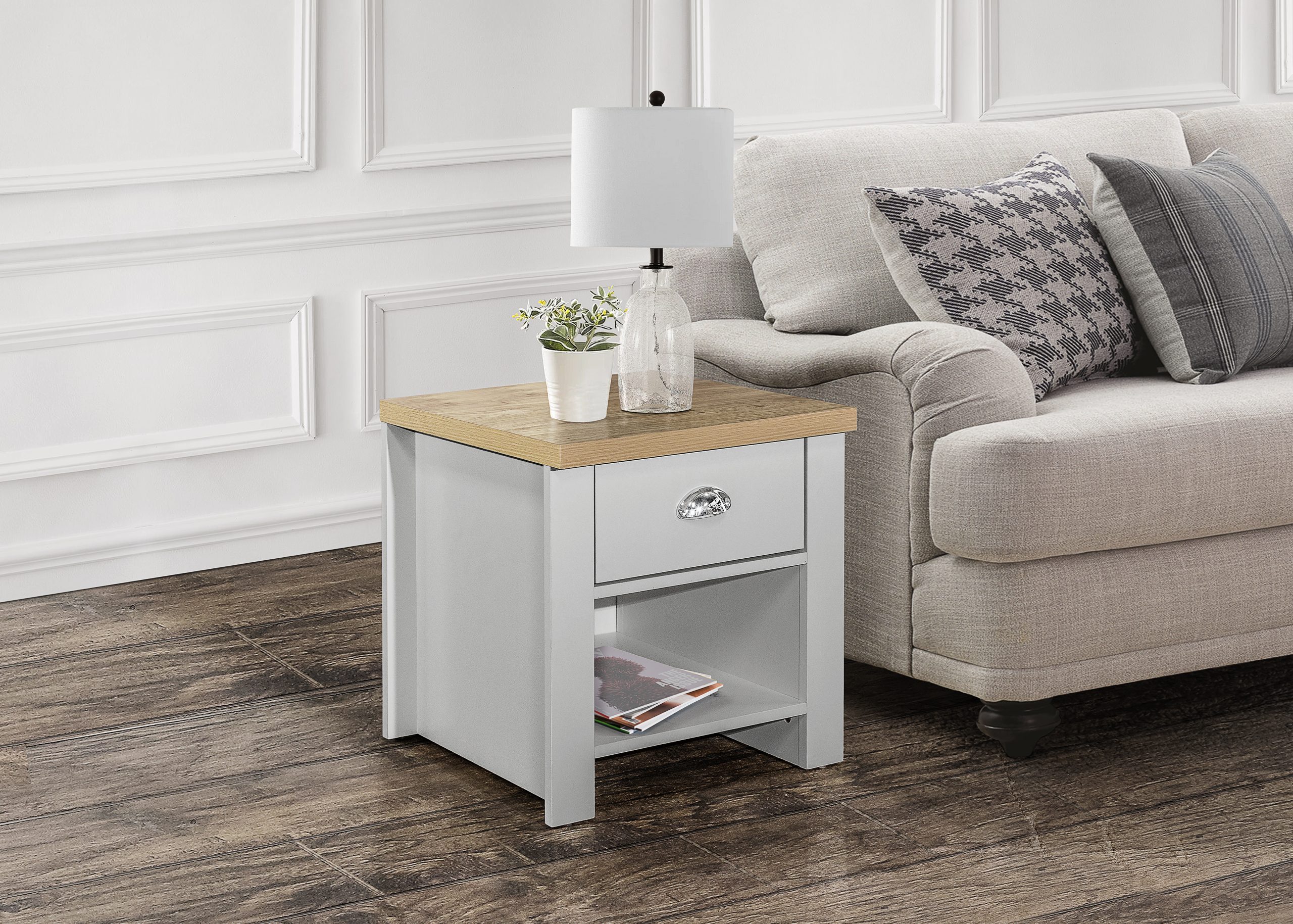 Highgate 1 Drawer Lamp Table | Birlea