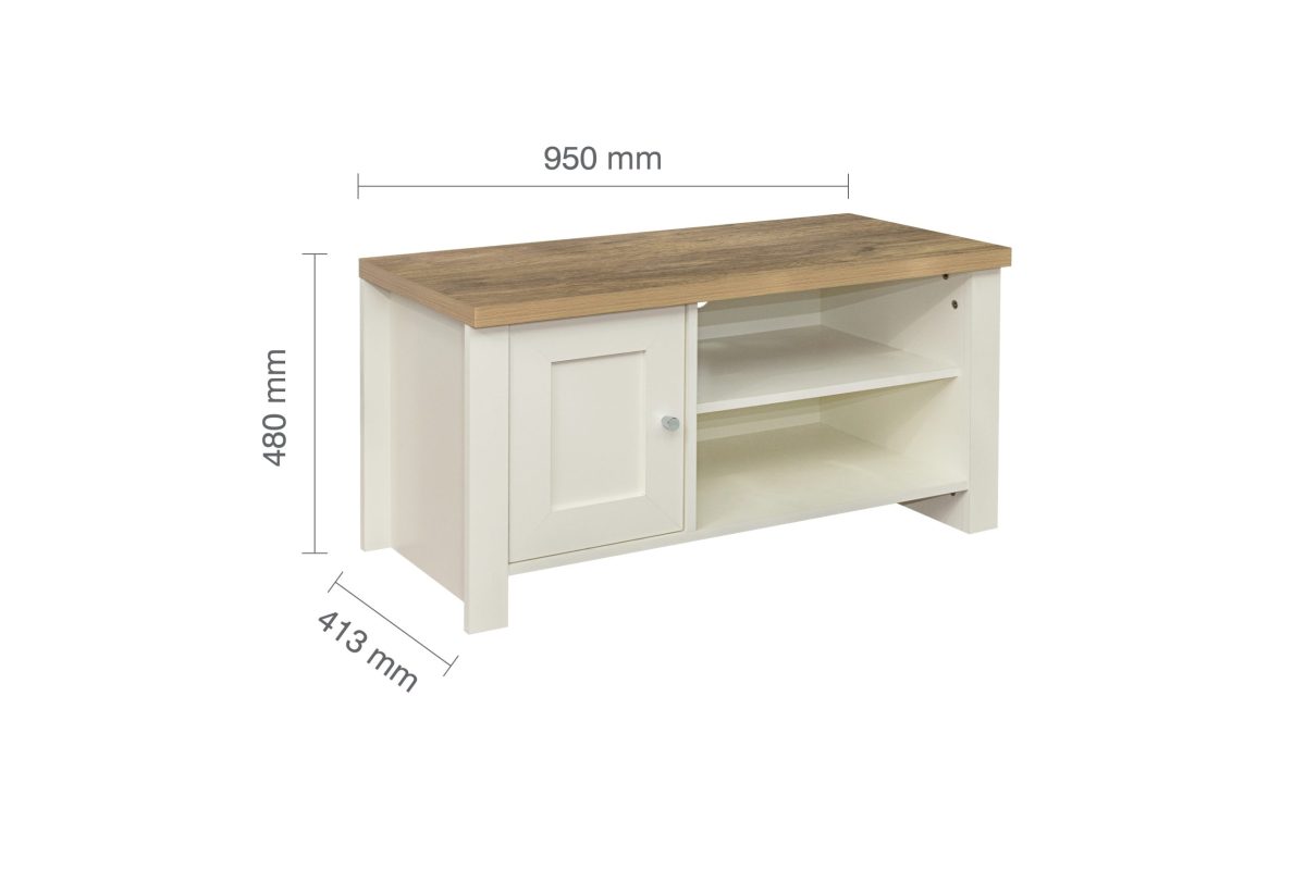 Cream wood on sale tv unit