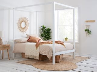 White on sale poster beds