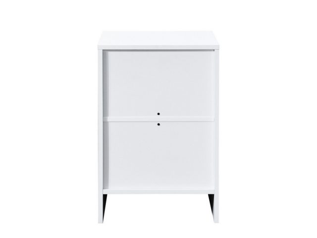 Oslo 3 Drawer Bedside White 